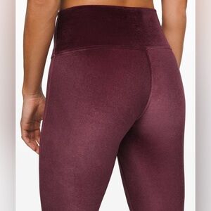 Lululemon Wunder Lounge Tight 28" Velvet Garnet Purple Leggings Special Edition